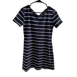 Blue and white striped Dress size small womens